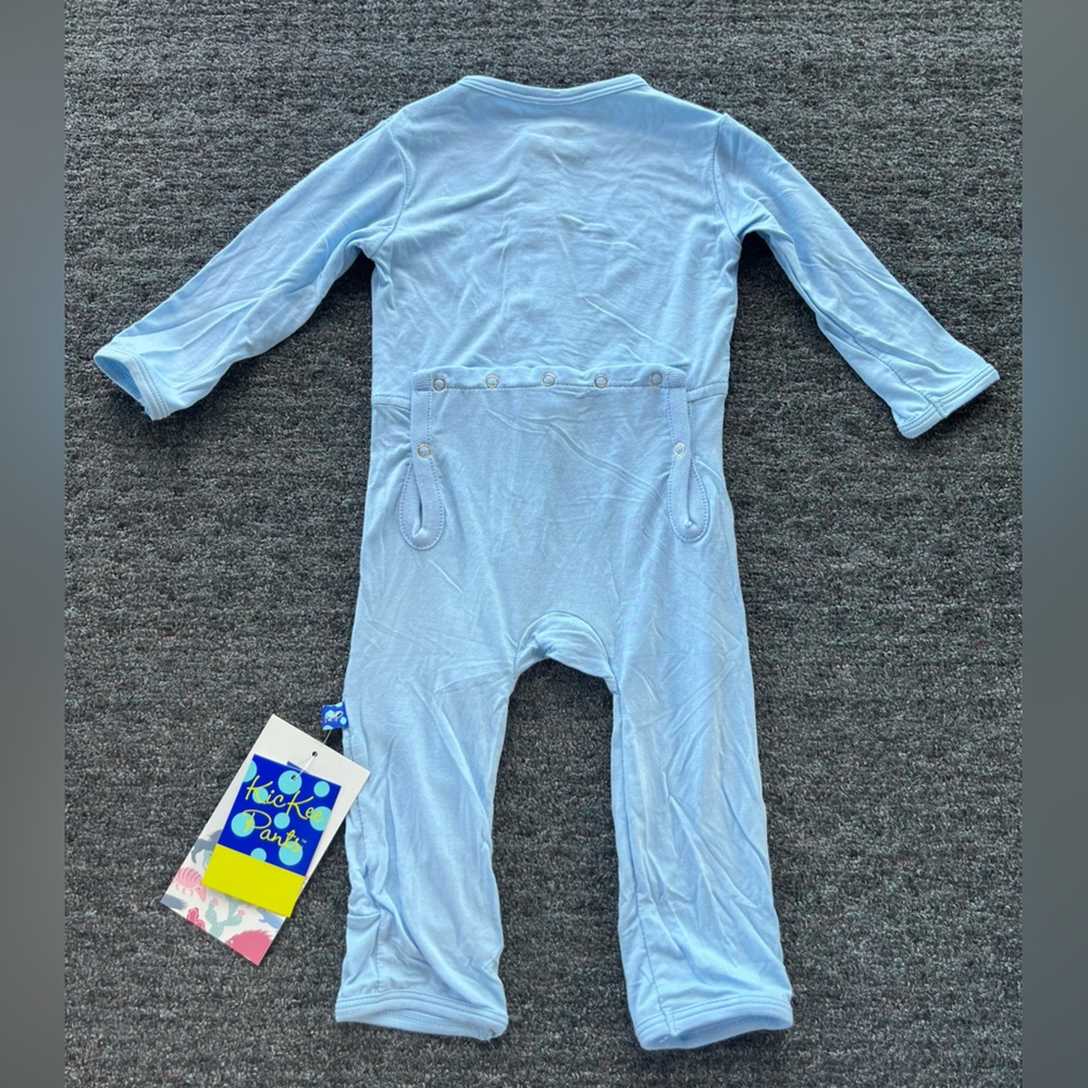 KicKee Pants Snap Bamboo Basic Coverall Romper - NWT - Picture 3 of 6